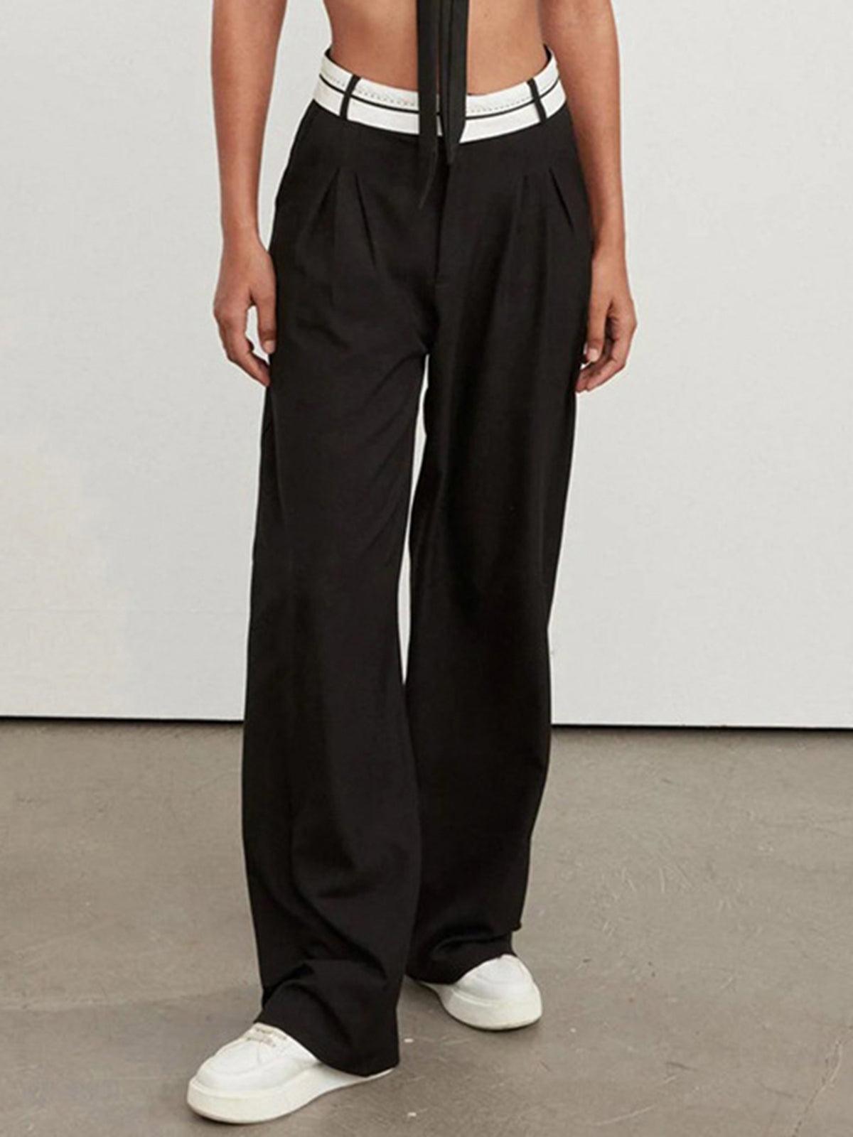Highway Reverse Waistband Wide Leg Pants